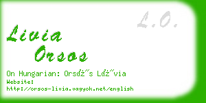 livia orsos business card